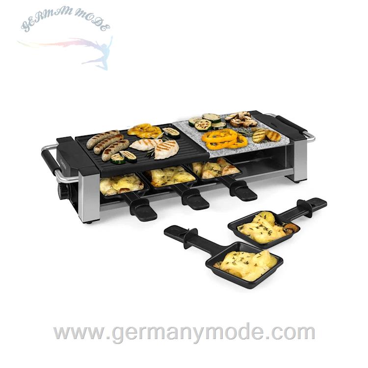 گریل راکلت پز برقی کلارشتاین آلمان Klarstein Appenzell Peak Raclette mit Grill Raclettegrill Schwarz