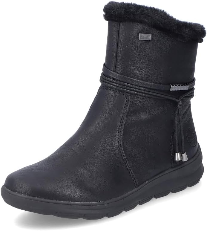 نیم بوت زنانه Rieker Z0070، نیم بوت زنانه، درج گشاد، ضد آب، riekerTEX 42 EU black 00
