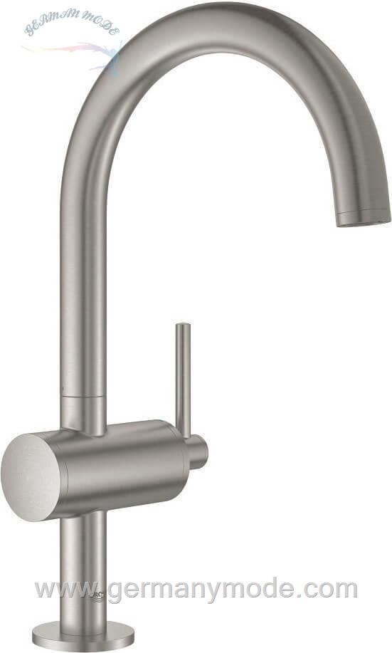 شیر مخلوط روشویی پایه بلند گروهه آلمان GROHE Atrio Einhand Waschtischbatterie DN15 L Size 32042 supersteel 32042DC3