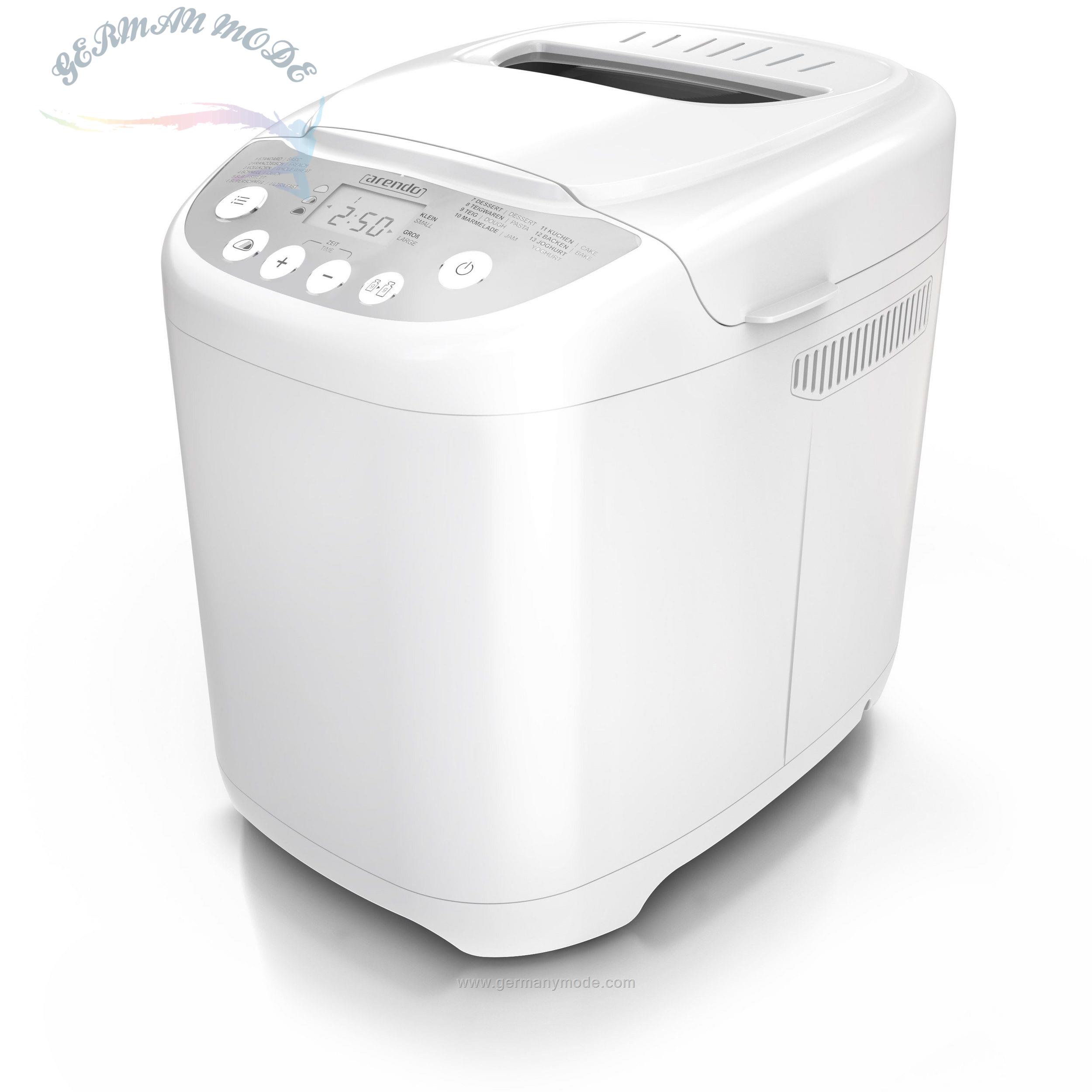 نان پز و کیک پز آرندو آلمان Arendo Brotbackautomat- 580 W- Brotbackmaschine mit 13 Programmen Brotbackautomat für 750-1000 g Brote