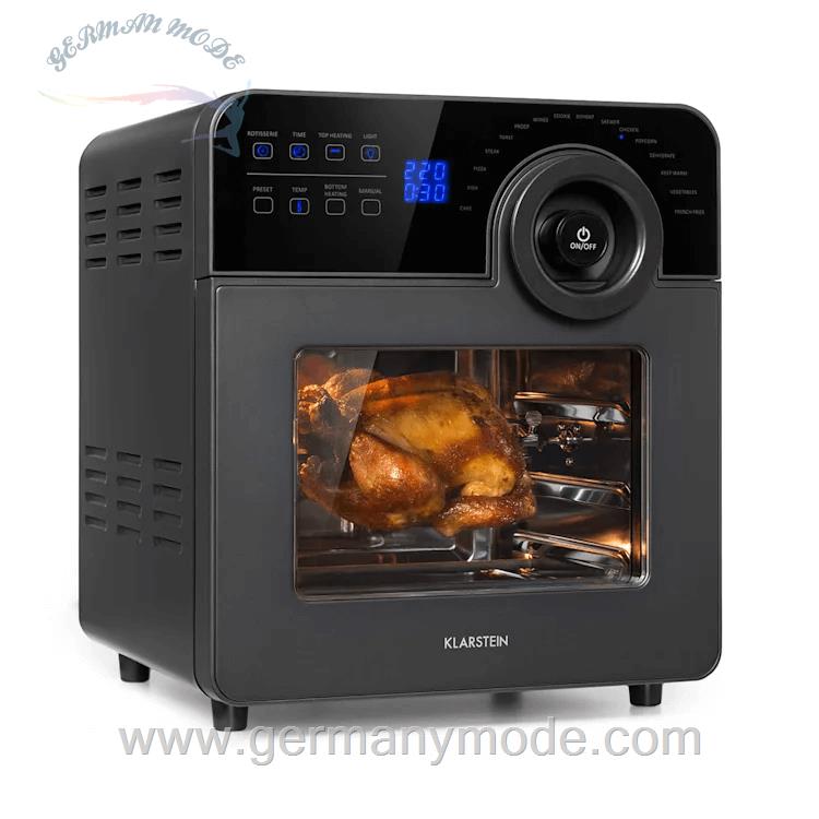 سرخ کن 14 لیتری کلارشتاین آلمان Klarstein AeroVital Cube Chef Heißluftfritteuse Heißluftfritteuse Schwarz