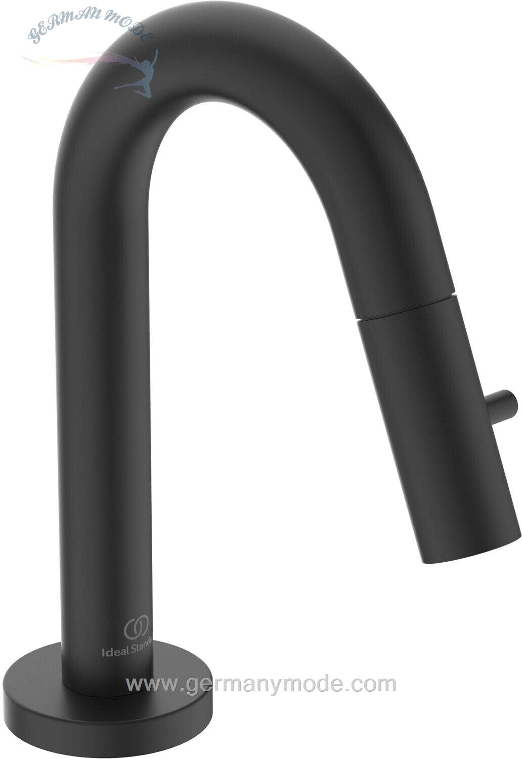 شیر دکمه فشاری روشویی ایدیل استاندارد Ideal Standard IdealStream 126mm F2842 silk black F2842XG