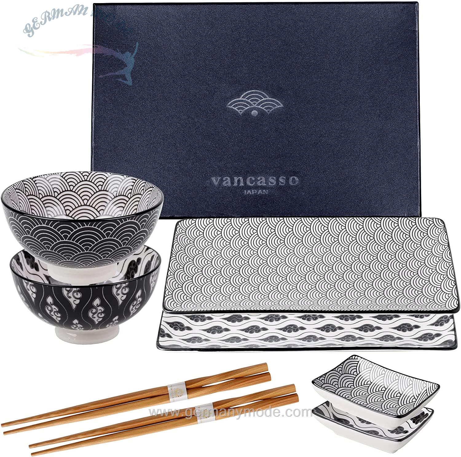 سرویس غذاخوری چینی 8 پارچه 2 نفره وانکاسو هاروکا Vancasso Geschirrservice Haruka (8-tlg.)