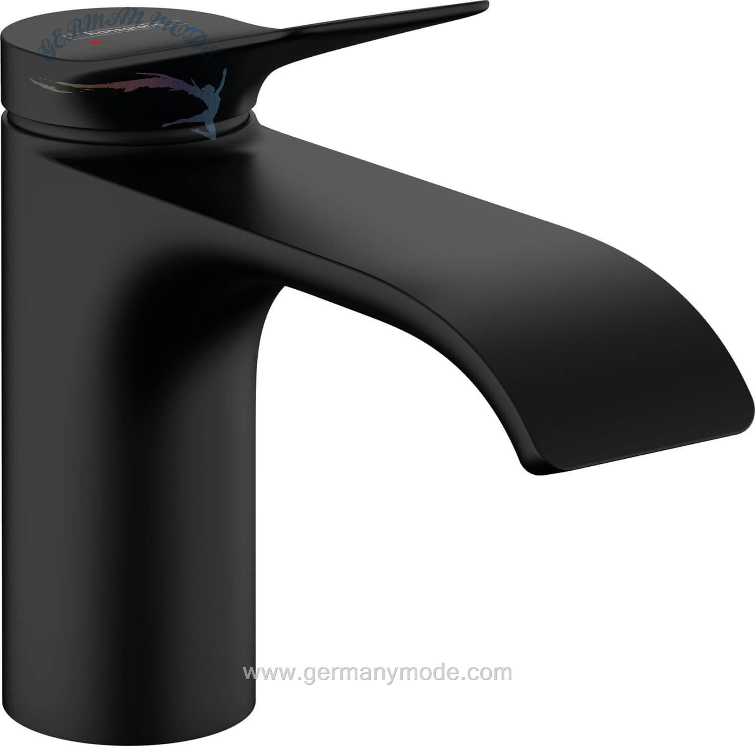 شیر مخلوط روشویی پایه کوتاه هانس گروهه آلمان Hansgrohe Vivenis 80 ohne Ablaufgarnitur 75012 schwarz matt 75012670