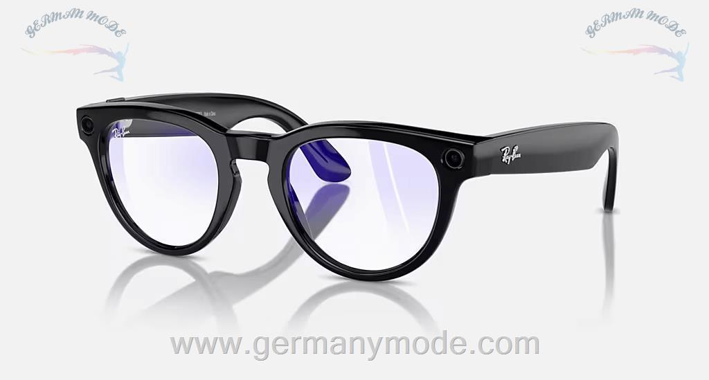 عینک زنانه هوشمند متا ریبن ایتالیا RAY-BAN | META HEADLINER RAHMEN Glänzend Schwarz GLÄSER Klar