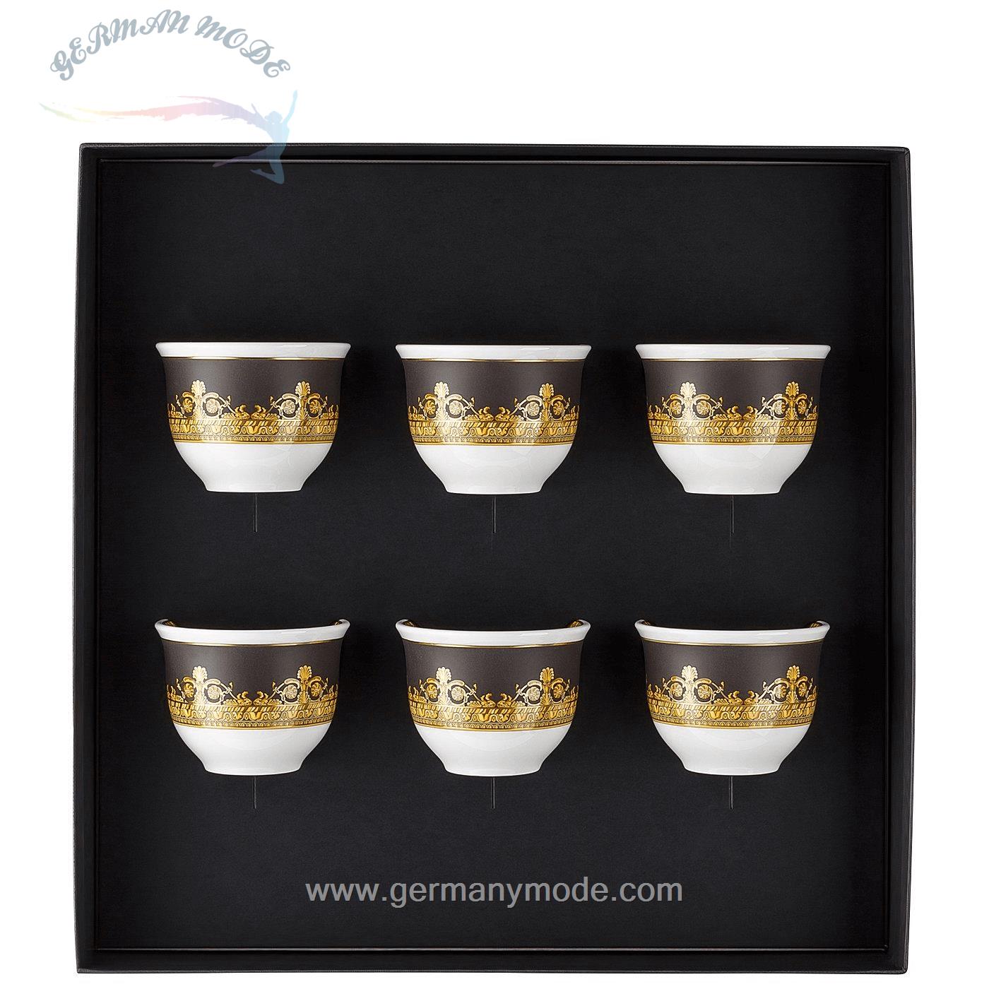 سرویس فنجان 6 نفره روزنتال آلمان Rosenthal meets Versace Becher I Love Baroque Set 6 Becher klein ohne Henkel Porzellan