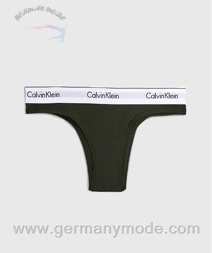 شورت برزیلی زنانه کلوین کلین آمریکا Calvin Klein Brazilian Slips Modern Cotton Field Olive 000QF5981E9MD