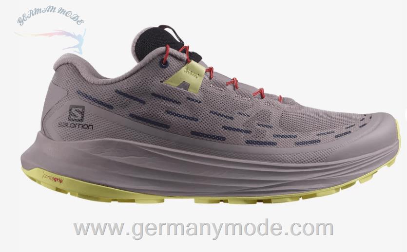 کتانی تریل رانینگ دو کوهستان زنانه سالامون فرانسه SALOMON ULTRA GLIDE Trailrunning Schuhe Damen Quail Yellow Iris Fiery Red