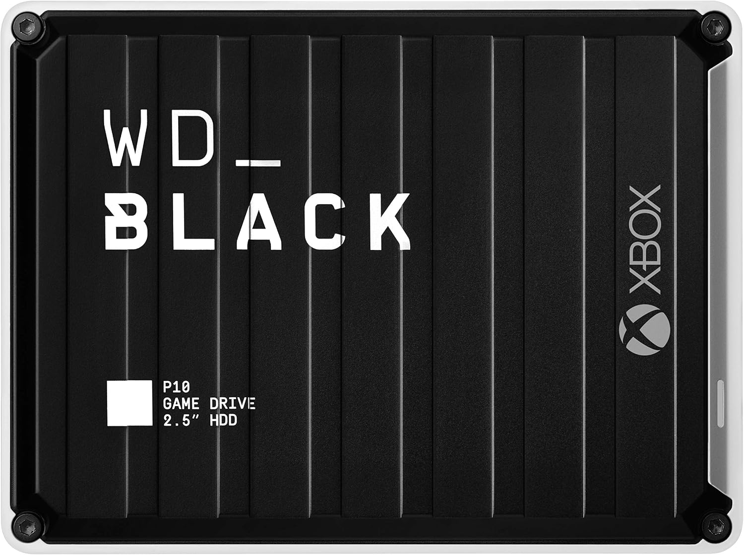 هارد WD_BLACK P10 Game Drive برای Xbox 2 TB (1 ماه Xbox Game Pass Ultimate، سرعت انتقال تا 130 مگابایت بر ثانیه، برای Xbox) مشکی با تزئینات سفید