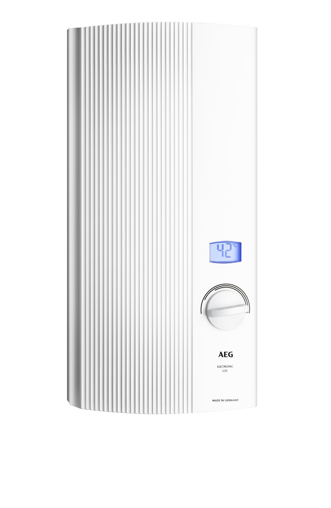 آبگرمکن آنی الکترونیکی AEG مدل DDLE LCD با قابلیت تعویض 18/21/24 کیلووات، انتخاب دقیق دما، نمایشگر LC، اتصال ثابت 400 ولت، تست شده توسط VDE، 222394