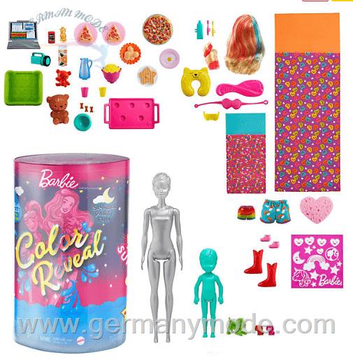 مجموعه عروسک باربی و لوازم جانبی Mattel Barbie® Color Reveal™ Pyjama-Party Deluxe Spielset