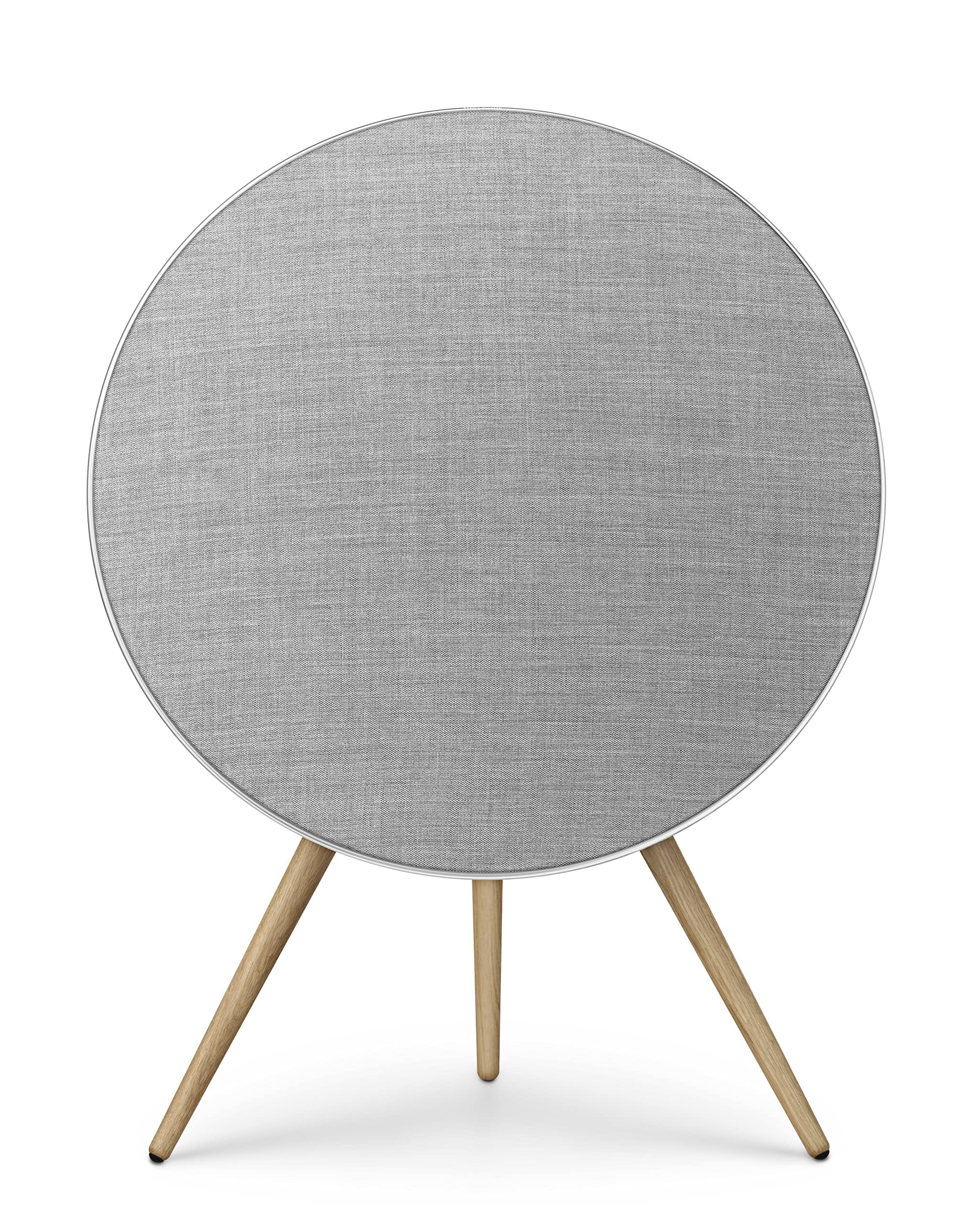 خرید از آمازون - Bang & Olufsen Beosound A9 (نسل پنجم) - بلندگوی خانگی وای فای و بلوتوث افسانه‌ای با صدایی که فضای اتاق را پر می‌کند، بلندگوی قدرتمند روی زمین لوکس با پایه‌های بلوط - آلومینیوم طبیعی آلومینیوم طبیعی