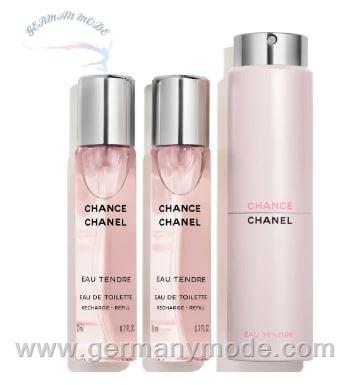 ست عطر ادو تویلت زنانه 3 تایی 20 میل چنس او تندر شنل فرانسه CHANEL CHANCE EAU TENDRE EAU DE TOILET SPRAY 3 20ml