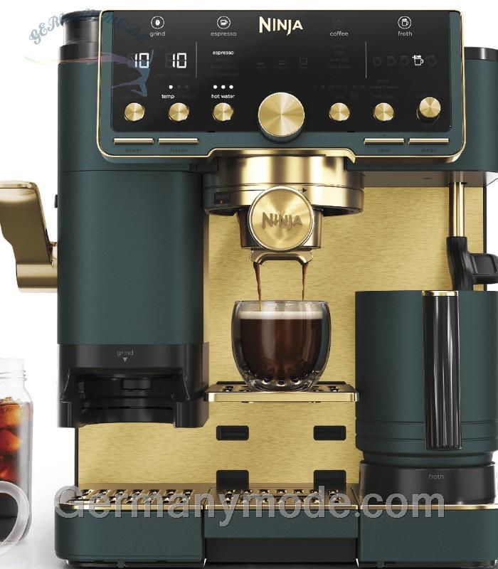 اسپرسو ساز تمام اتوماتیک نینجا آمریکا Ninja Luxe Café Pro 4-in-1 Espresso Emerald Gold ES701GNGD