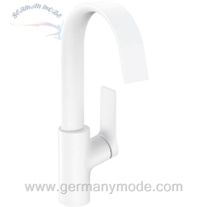 شیر مخلوط روشویی پایه بلند هانس گروهه آلمان Hansgrohe Vivenis 210 Einhebel Waschtischmischer mit Schwenkauslauf mattweiß 75032700