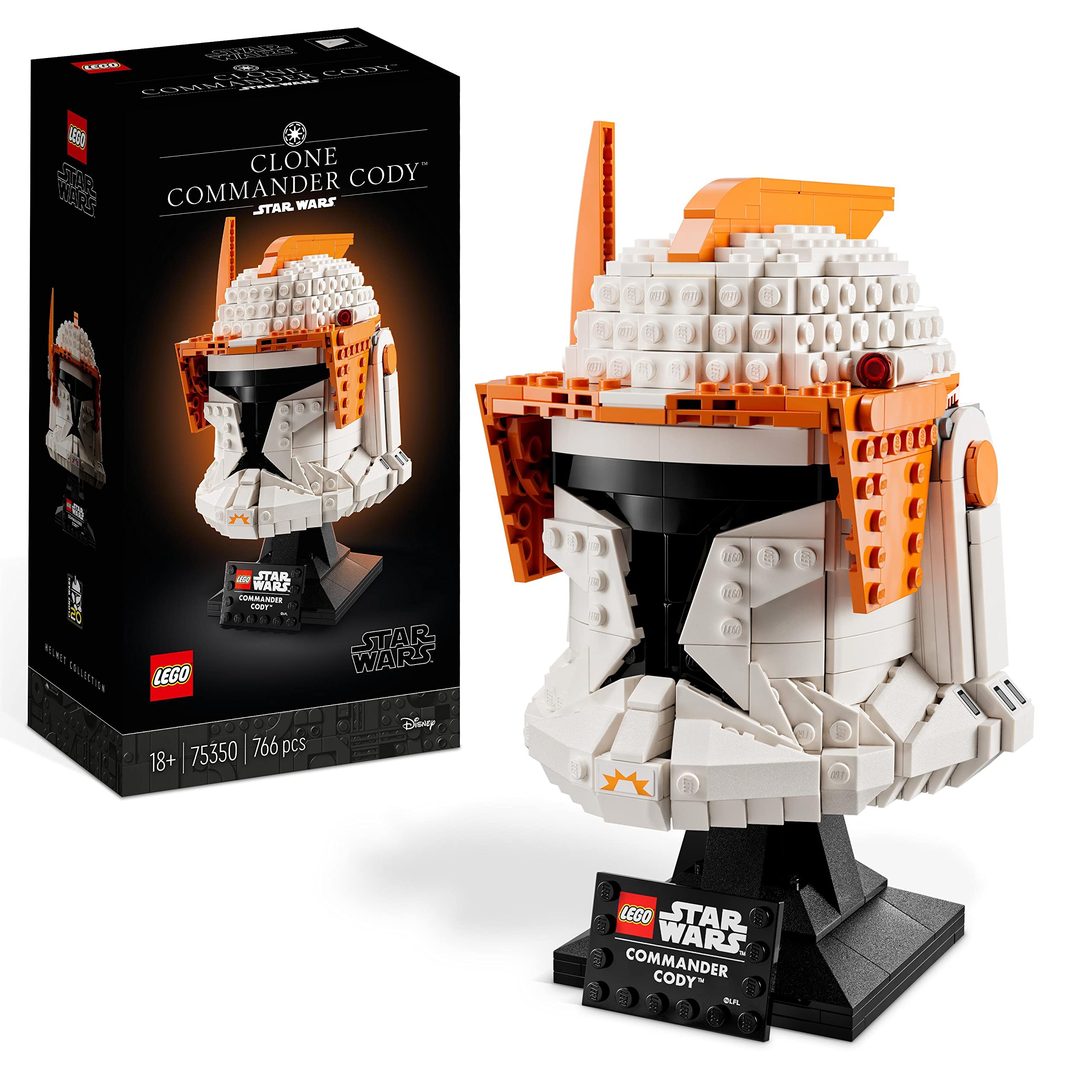 خرید از آمازون - مجموعه کلاه ایمنی LEGO Star Wars Clone Commander Cody برای بزرگسالان یادگاری جنگ های کلون سری 2023 هدیه برای مجموعه مدل تزئینی 75350 تکی