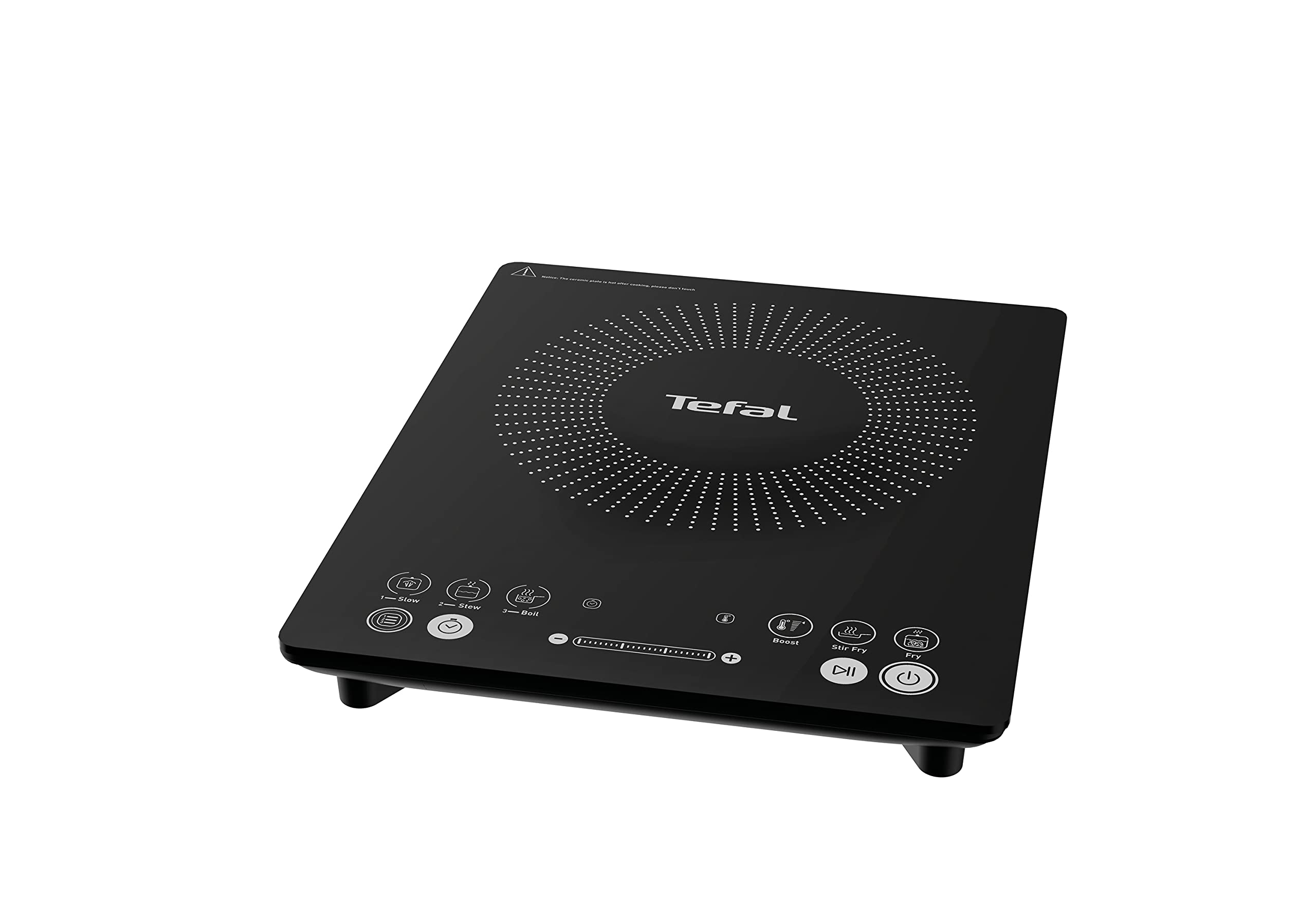 خرید از آمازون - Tefal IH2108 Everyday Slim Induktionskochplatte | 300 - 2100 Watt | 6 Kochprogramme | Digitalanzeige | Timer | schwarz