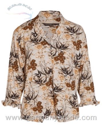 بلوز راحتی زنانه اسنزا هلند ESSENZA Delphine Charlize Vanilla Pyjamaoberteil 3/4 Ärmel
