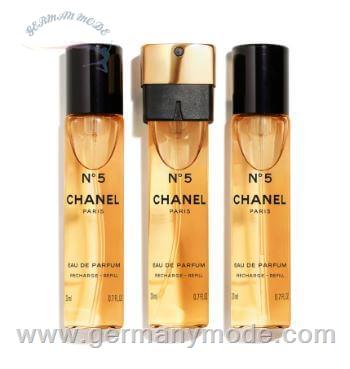 ست عطر ادو پرفیوم زنانه 3 تایی 20 میل N05 شنل فرانسه CHANEL N05 EAU DE PERFUME SPRAY 3 20ml refill