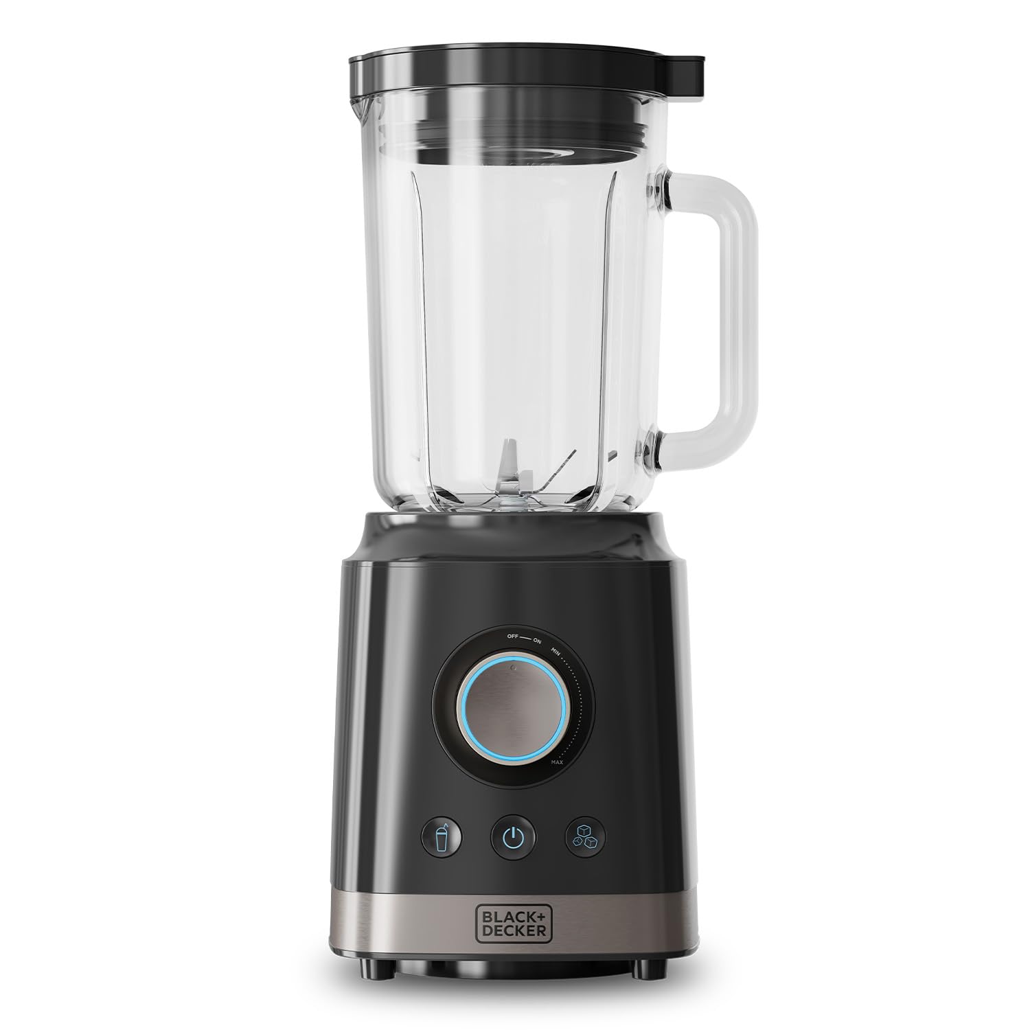 مخلوط کن بلک اند دکر آمریکا Black+Decker - میکسر پایه BXJB2000E 2000W | ظرف شیشه ای 1.8 لیتری | تیغه های فولادی ضد زنگ | توابع توربو، اسموتی و یخ خرد | سیستم امنیتی | پایه ضد لغزش | دهانه ریختن
