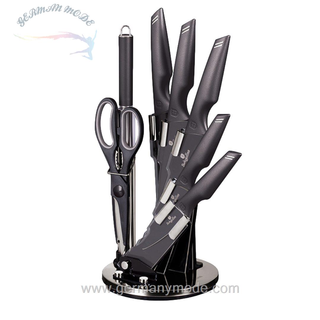 ست چاقو آشپزخانه 8 پارچه برلینگر هاوس مجارستان BERLINGER HAUS 8-PIECE KNIFE SET BH-2586 CARBON COLLECTION