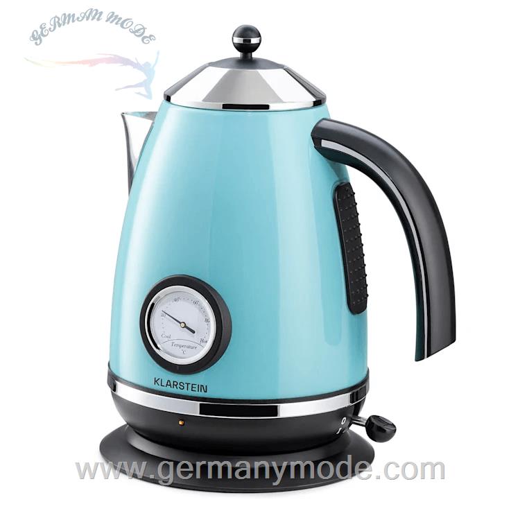 کتری برقی 1.7 لیتری کلارشتاین آلمان Klarstein Aquavita Chalet Wasserkocher 2200 watt 1,7 Ltr Pastellblau