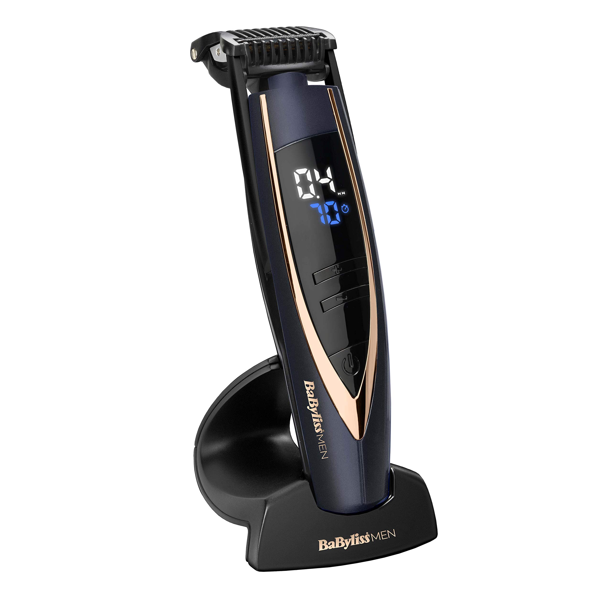 ماشین اصلاح مو بابیلیس فرانسه - BaByliss Herren Super Stubble XTP Stoppel und Bartschneider, Blau/Roségold Blau und Rotgold