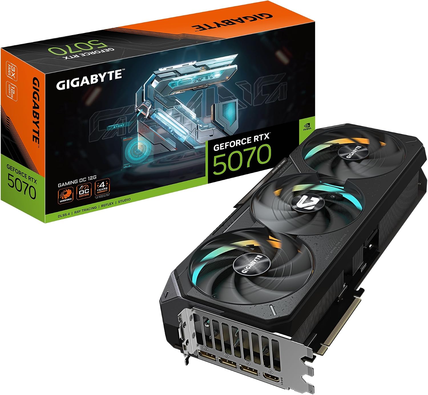 کارت گرافیک Gigabyte GeForce RTX 5070 Ti GAMING OC 16G - گیگابایت GDDR7، 256 بیت، PCI-E 5.0، ساعت هسته 2588 مگاهرتز