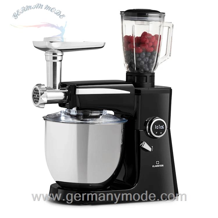 غذا ساز همه کاره کلارشتاین آلمان Klarstein Renata Rossa Küchenmaschine 3-in-1 2000 W Küchenmaschine 2000 watt Schwarz