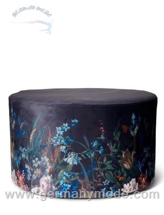 پاف گرد اسنزا هلند ESSENZA Eleanor Nightblue Samthocker 60 x 37 cm