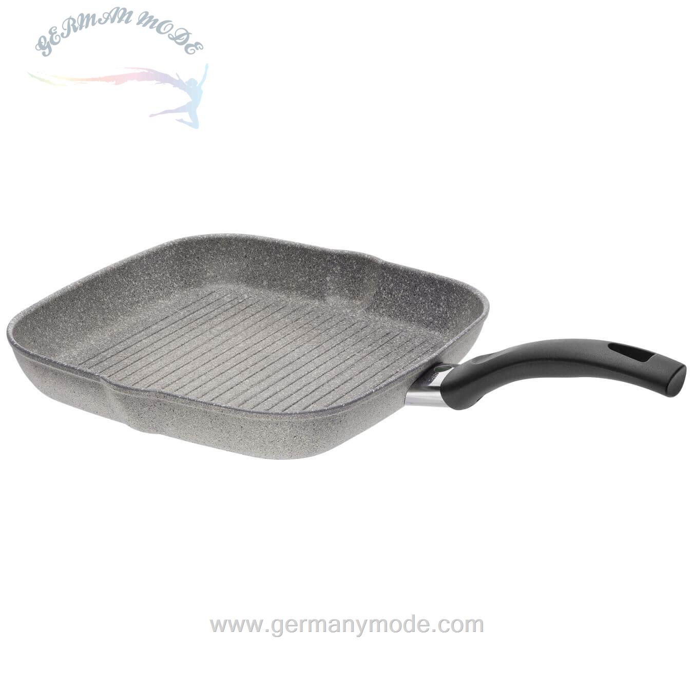 تابه گریل بالرینی ایتالیا GRILLPFANNE 28 X 28 CM-ALUMINIUM- STEINOPTIK GRAU