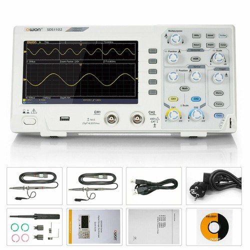 خرید از ایبی - اسیلوسکوپ OWON SDS1102 چند نسخه 2CH دیجیتال 100MHZ پهنای باند 1GS/S