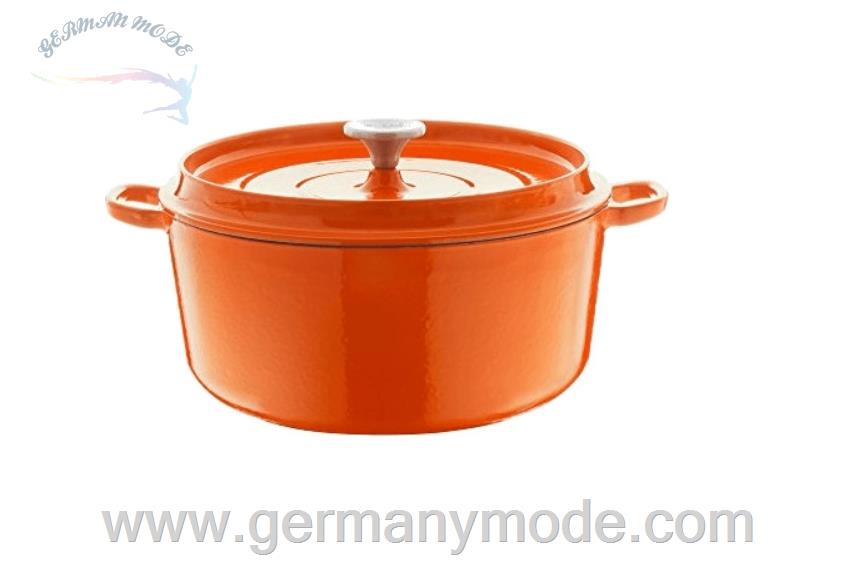 قابلمه 28 سانتی برندس آلمان Berndes Bräter mit Gussdeckel rund 28 cm orange (034247)