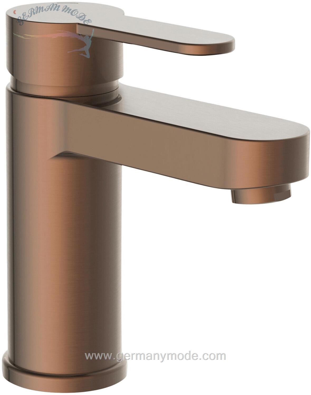 شیر مخلوط روشویی پایه کوتاه شوت Schütte Elephant Einhebel Waschtischarmatur 157mm mit Pop Up Ablauf kupfer
