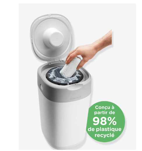 سطل زباله پوشک نوزاد ورت فرانسه Vertbaudet Windeleimer Twist - click Tommee tippee SANGENIC - weiß