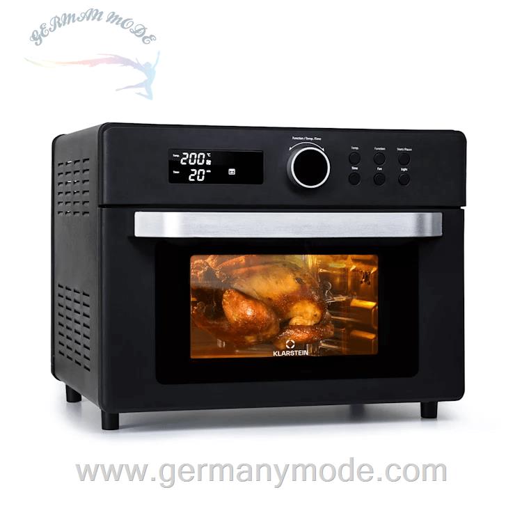 سرخ کن هوای گرم 23 لیتری کلارشتاین آلمان Klarstein Prime Air Heißluftfritteuse , Backofen 1500 watt Schwarz