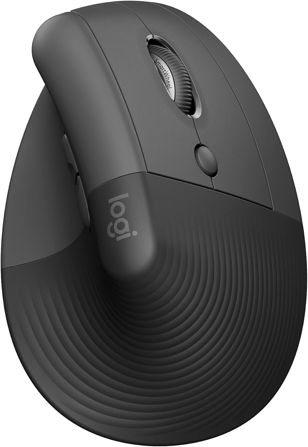 ماوس ارگونومیک عمودی Logitech Lift، بی سیم، بلوتوث یا LogiBolt USB گیرنده، کلیک های آرام، 4 دکمه، سازگار با Windows/macOS/iPadOS، لپ تاپ، کامپیوتر - گرافیت
