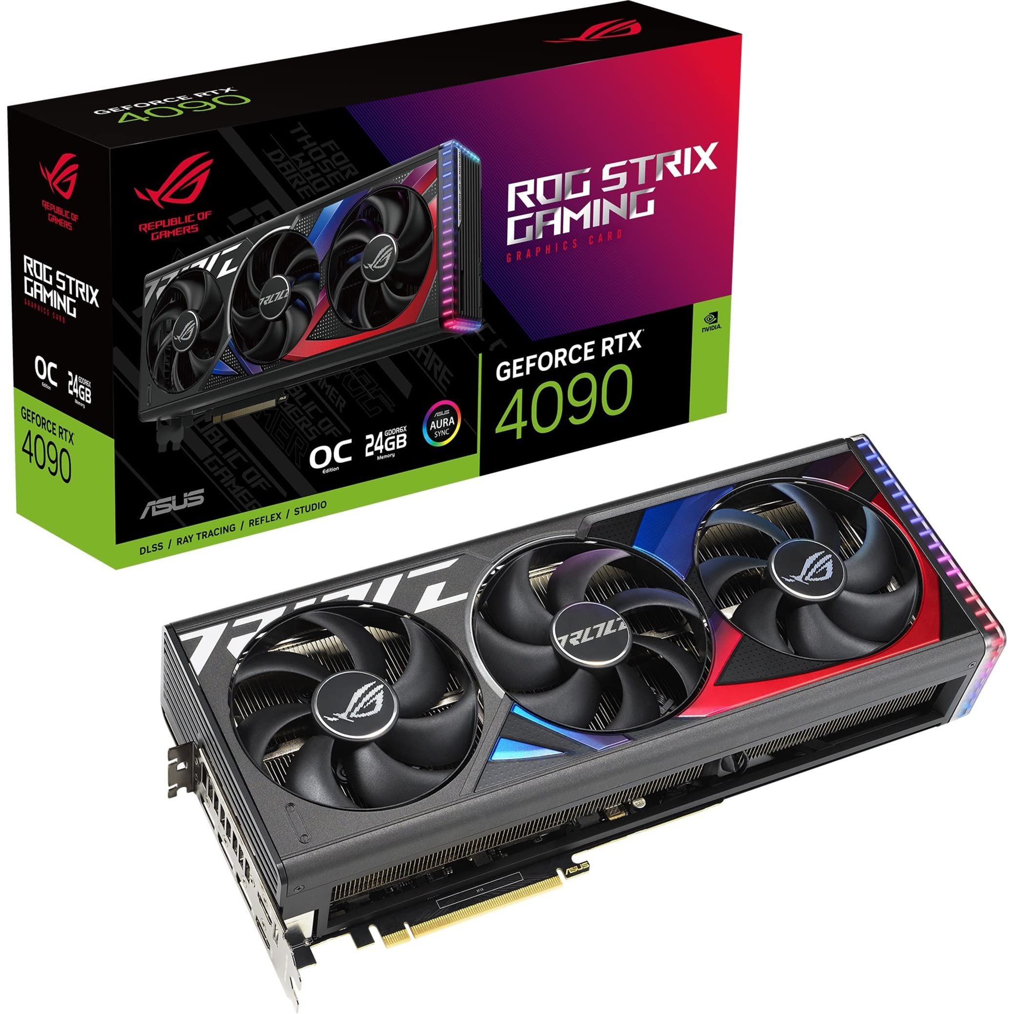 خرید از آمازون - کارت گرافیک بازی ASUS ROG Strix GeForce RTX® 4090 OC Edition (PCIe 4.0، 24 گیگابایت GDDR6X، HDMI 2.1a، DisplayPort 1.4a)