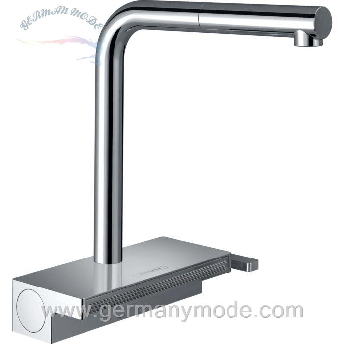 شیر مخلوط ظرفشویی پایه مغناطیسی هانس گروهه آلمان Hansgrohe Aquno select M81 Einhebel Küchenmischer 250 Ausziehauslauf 2jet 73836 chrom 73836000