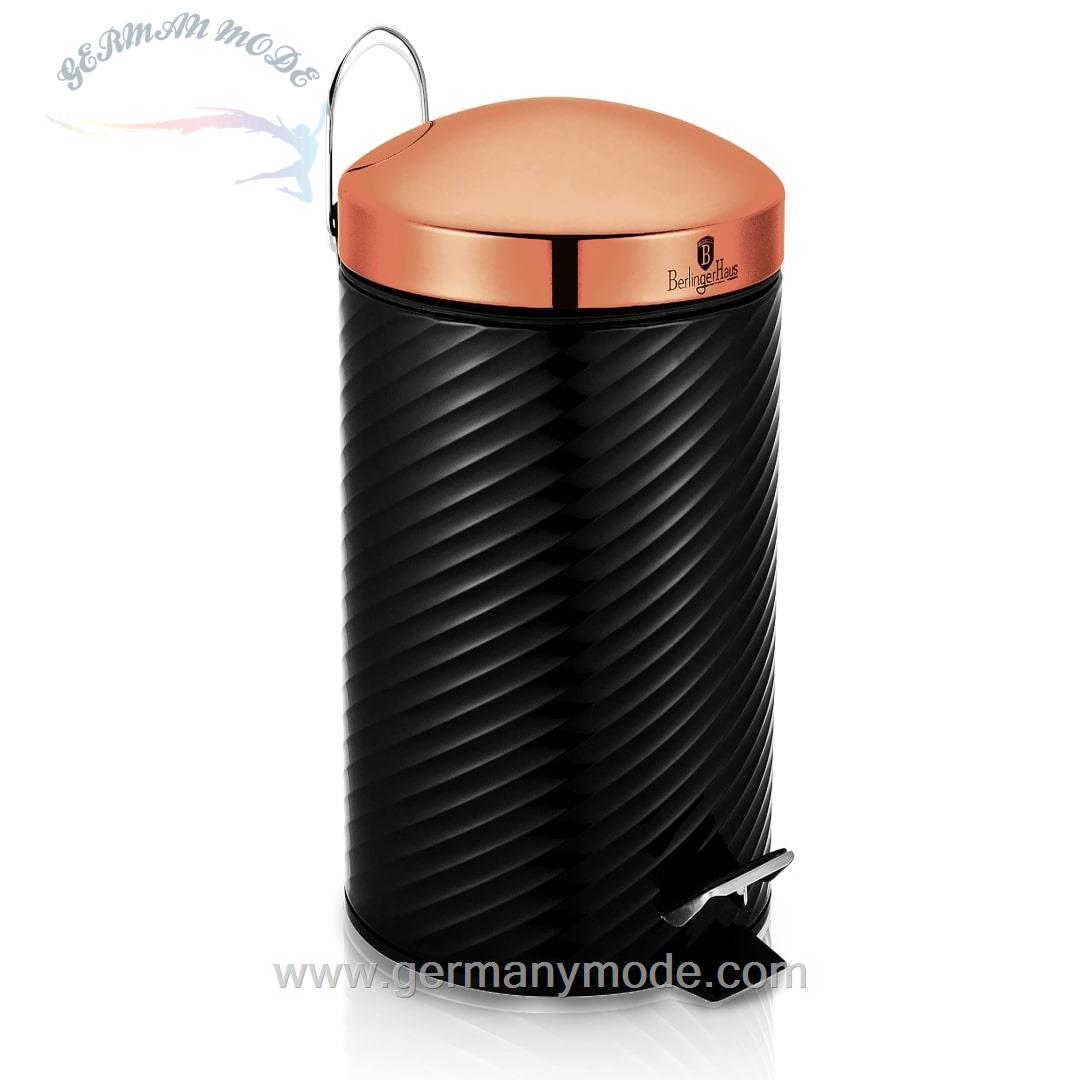 سطل زباله پدالی 20 لیتری برلینگر هاوس مجارستان BERLINGER HAUS PEDAL BIN 20L BH/6265 BLACK ROSE COLLECTION