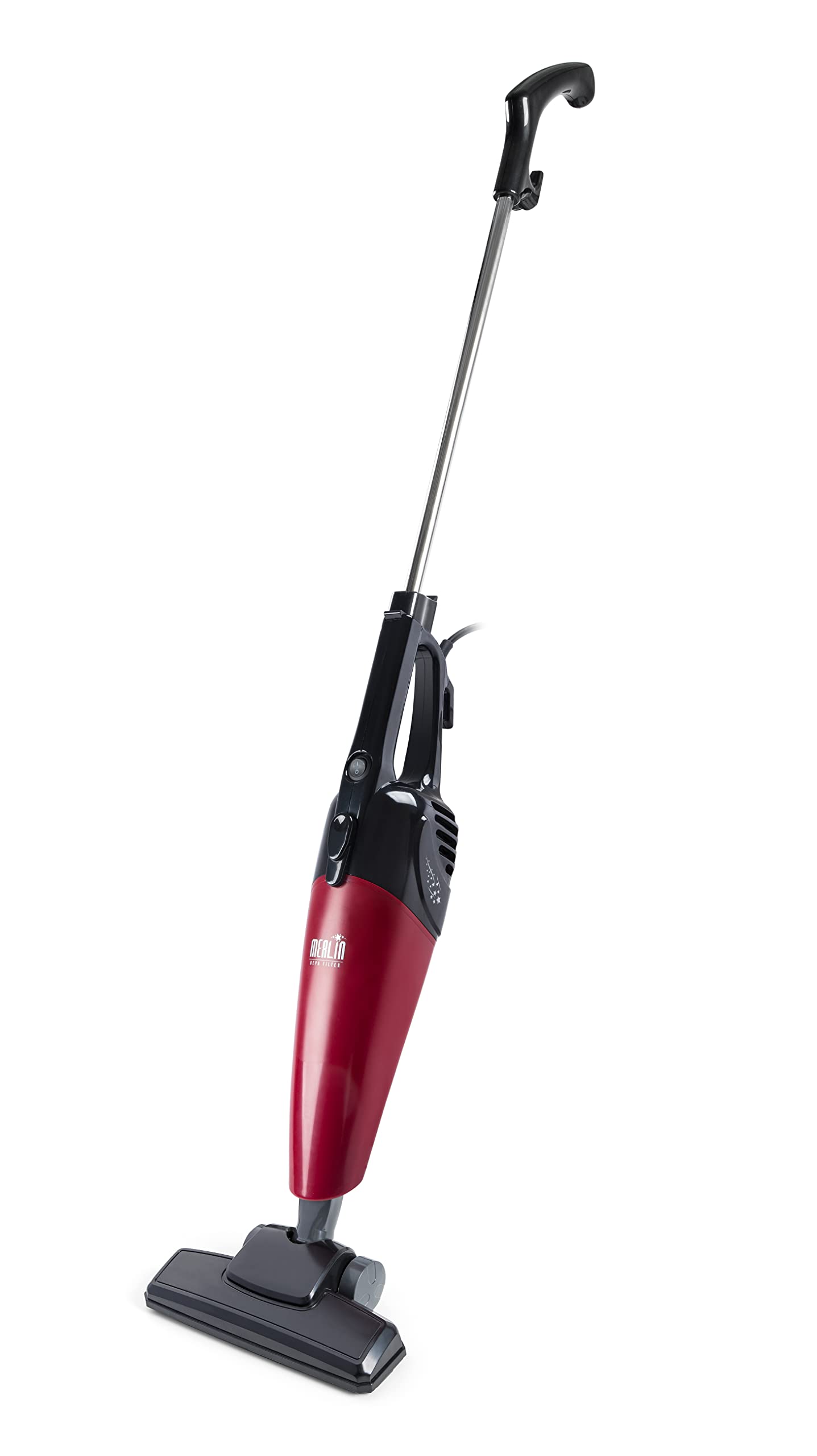 جارو برقی Aspira Home جاروبرقی 2 در 1 Merlin Pro مینی جاروبرقی بدون کیسه با فیلتر هپا (قرمز شرابی) فقط 1.8 کیلوگرم