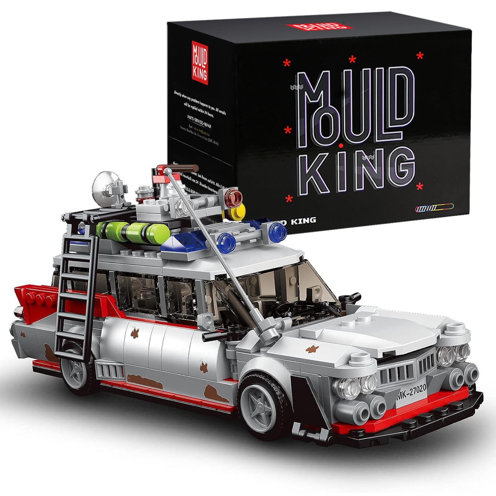 خرید از آمازون - Mold King 27020 Technology for Icons Ghost Bus ECTO-1 Car Large ست برای بزرگسالان، کیت ماشین مدل، نمایشگاه برای کلکسیونرها (603 قطعه) کیت بلوک های ساختمانی گیره فناوری