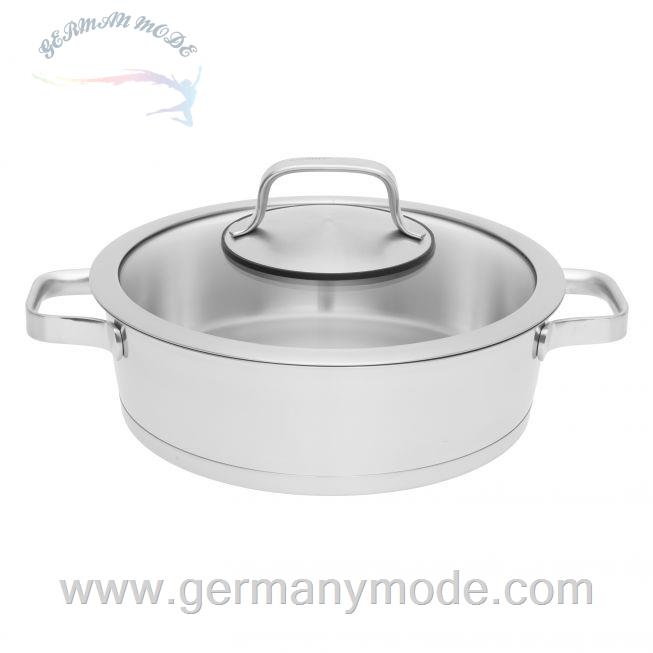 ماهیتابه درب دار 24 سانت برگهف بلژیک Berghoff Doppelgriffsauteuse mit Deckel Manhattan 24cm - Essentials