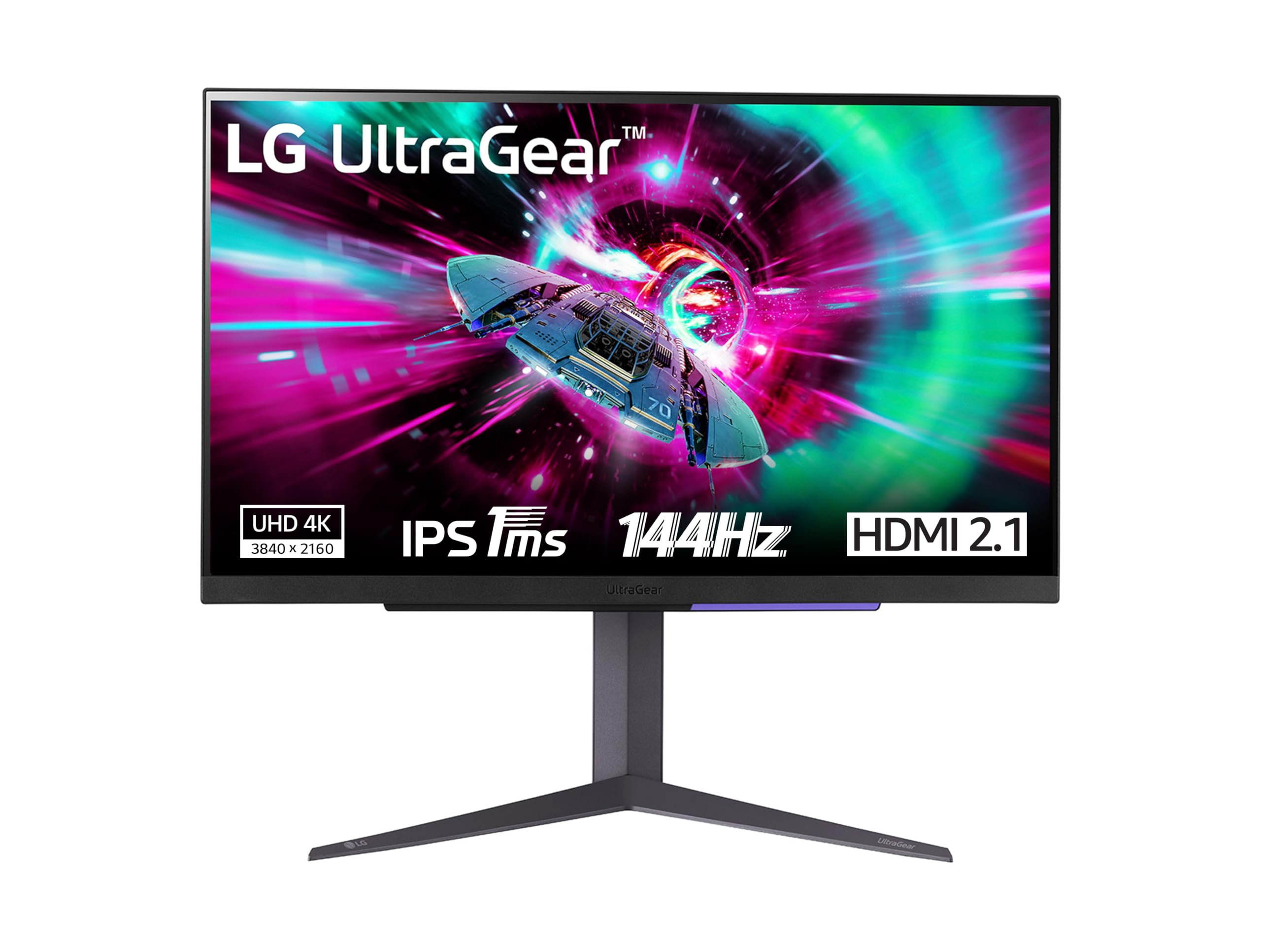 خرید از آمازون - مانیتور گیمینگ ال‌جی 27GR93U UltraGear 27 اینچی UltraHD 4K IPS HDR 400، 3840x2160، 1 میلی‌ثانیه، سازگار با G-Sync، AMD FreeSync Premium Pro 144Hz، HDMI 2.1 VRR، HDCP 2.1fe، Nee4K، Display Portker