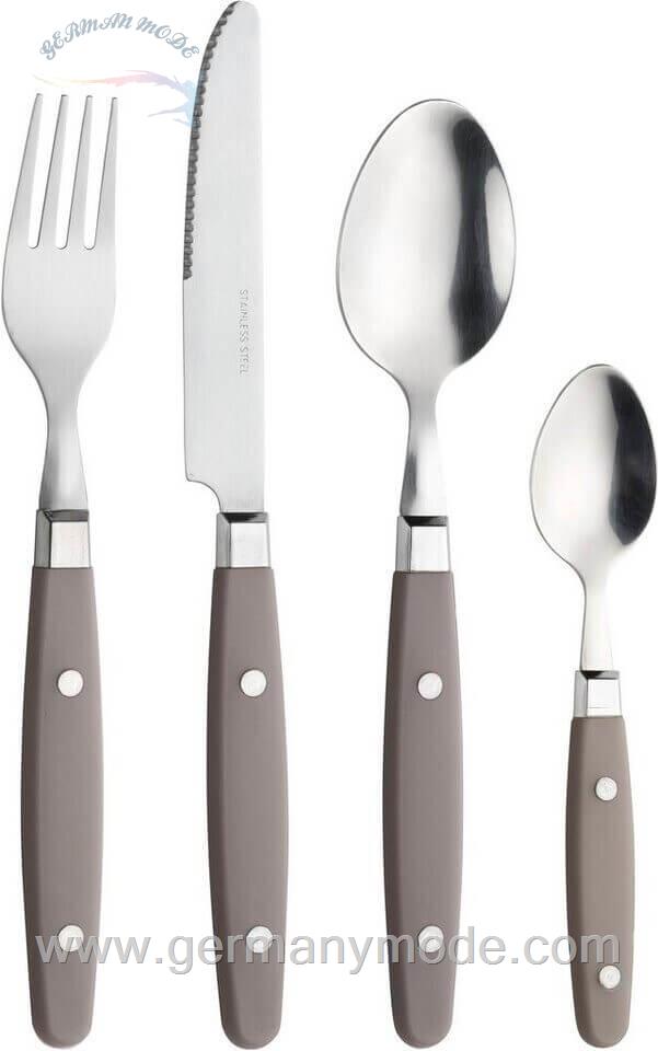 سرویس قاشق چنگال 24 پارچه پینتینوکس Pintinox Besteck-Set Country 24-teilig grau