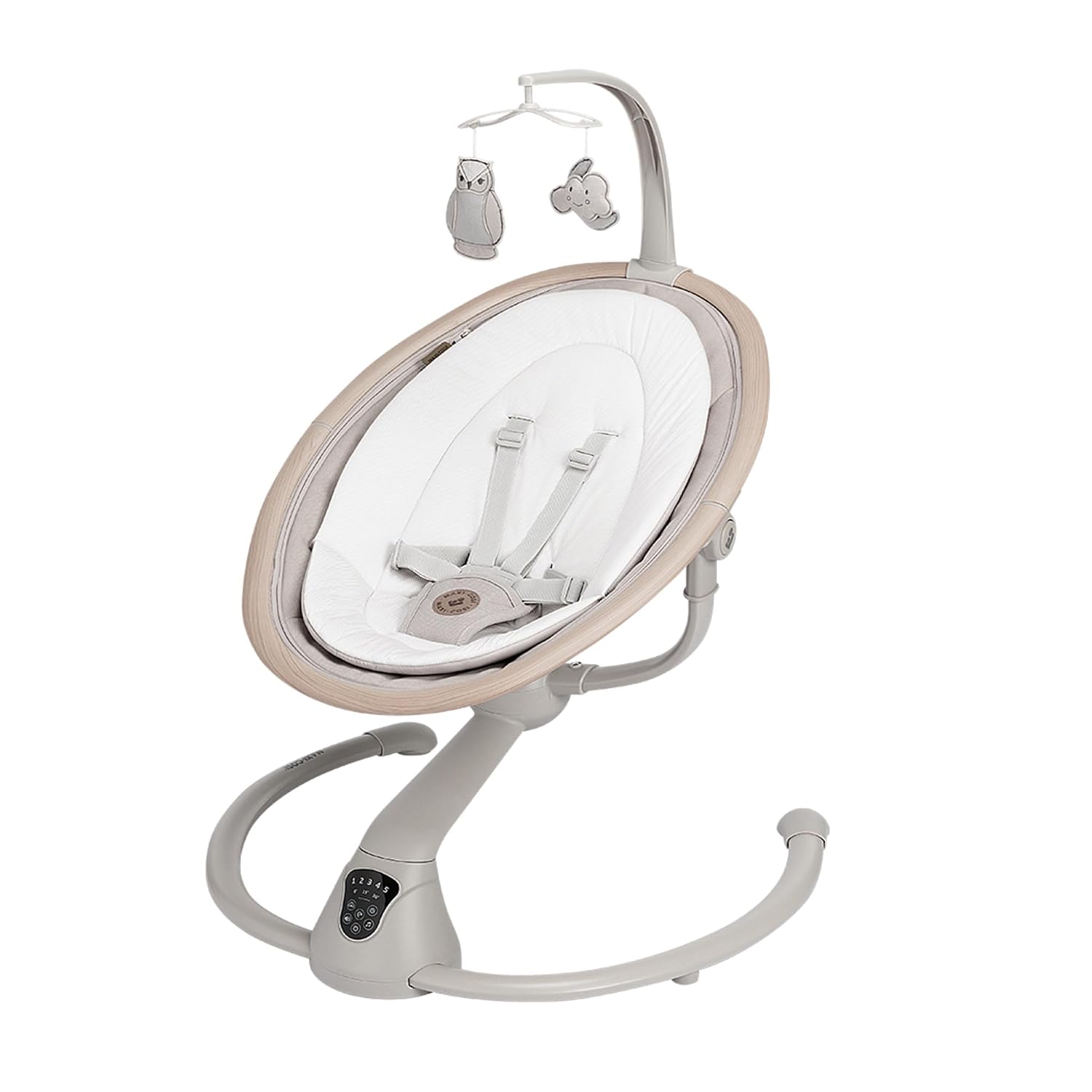 نی نی لای لای و تاپ برقی ماکسی کوزی آلمان Maxi-Cosi Cassia، ماه 0-6، حداکثر. 9 کیلوگرم، تاب کودک برقی، 12 ملودی، چرخش صندلی 360 درجه، تشخیص حرکت خودکار