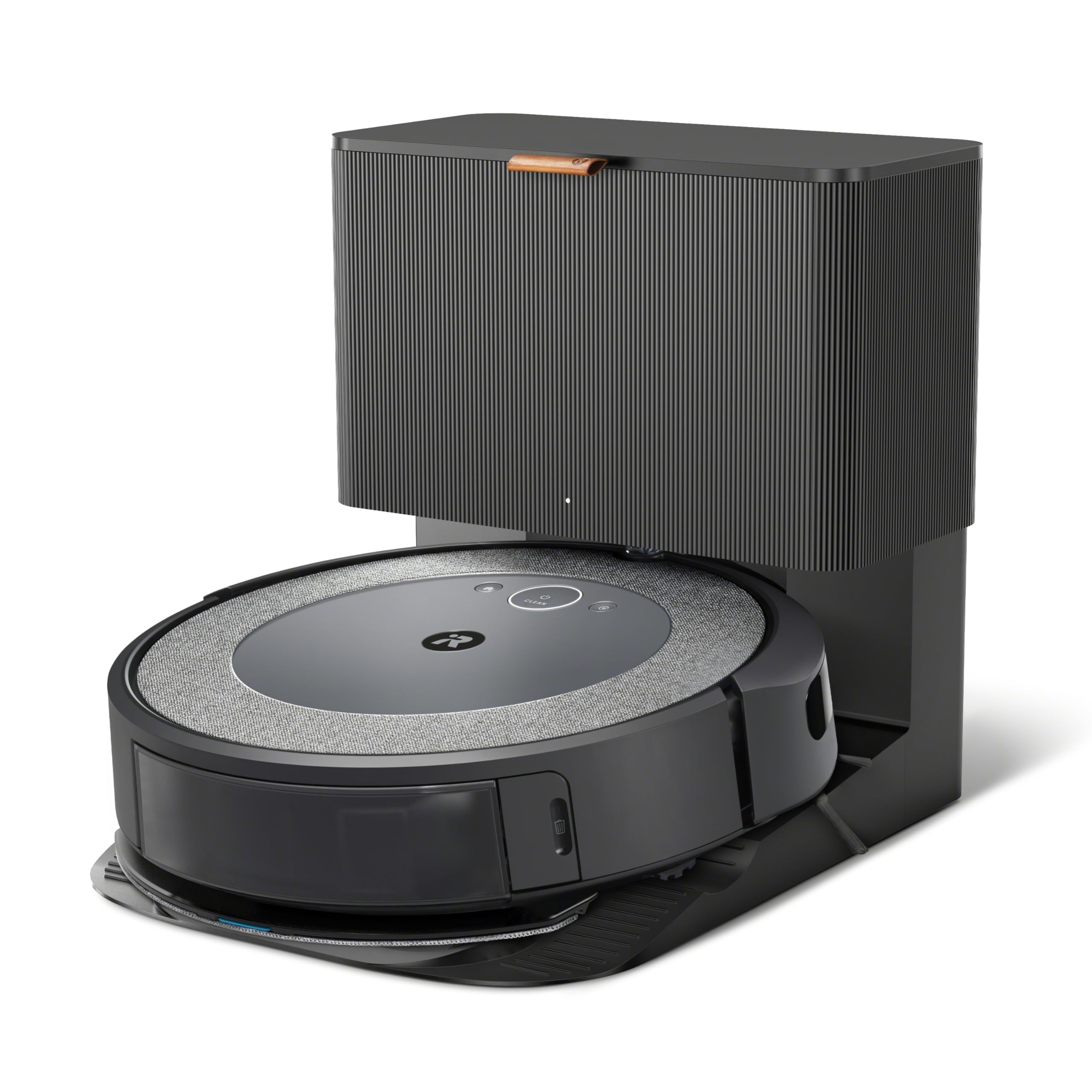 جارو رباتیک آی ربات آمریکا ربات جارو برقی و پاک کننده iRobot Roomba Combo i5+ (i5572) با خودکار. ایستگاه مکش، دارای WiFi، ناوبری هوشمند، 2 برس لاستیکی، تمیز کردن اتاق، سازگار با دستیار صوتی، رنگ: سرد
