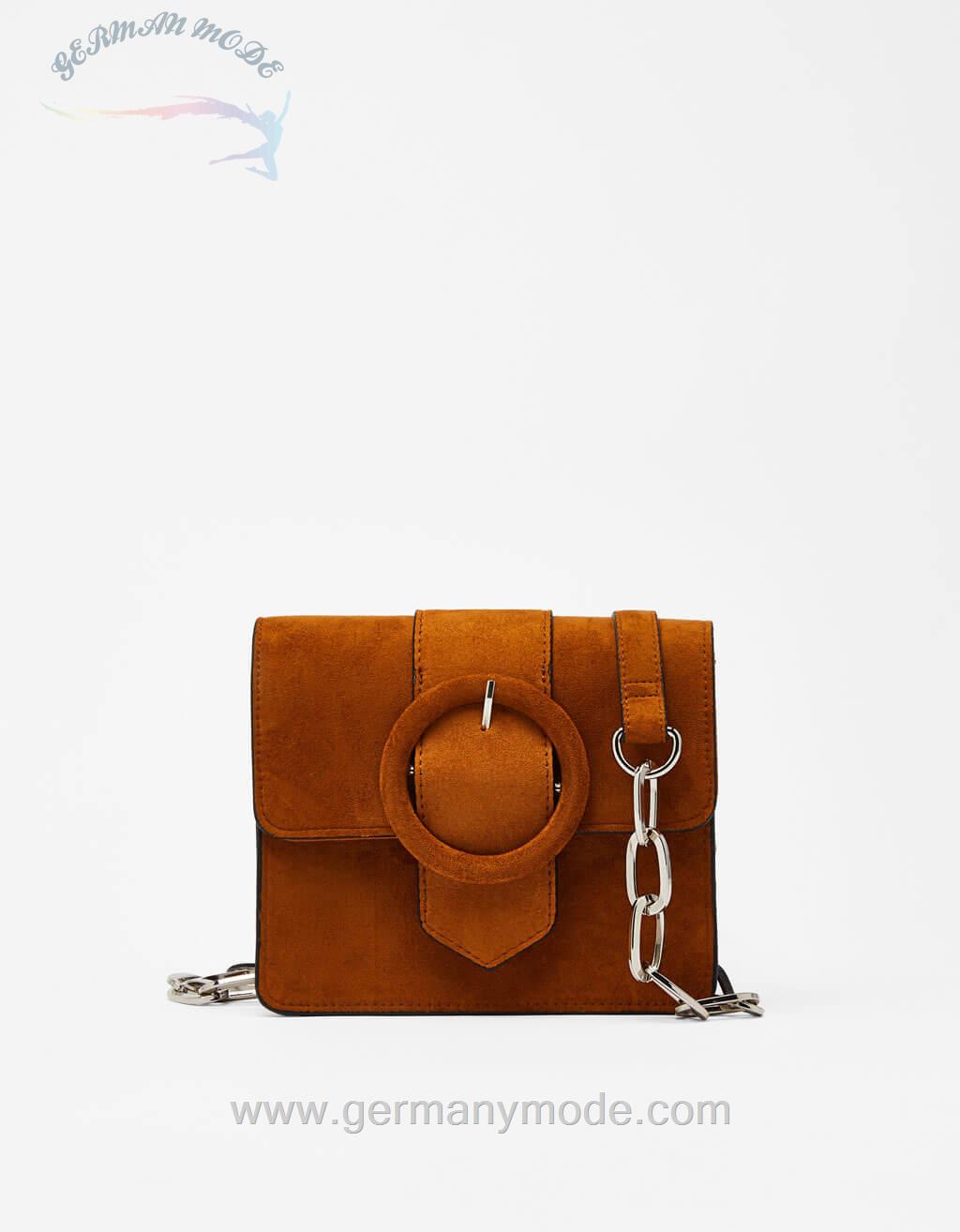 کیف دوشی زنانه برشکا اسپانیا Tasche mit Schnalle aus Velours