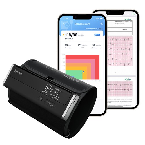 خرید از ایبی - فشارسنج بازوی Wellue با Wi-Fi ECG و همگام سازی بلوتوث