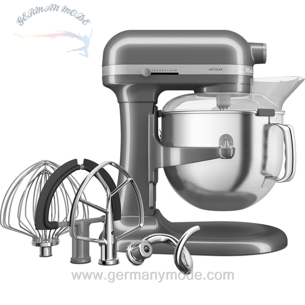 غذا ساز همه کاره کیچن اید آمریکا KitchenAid KÜCHENMASCHINE MIT SCHÜSSELHEBER 6,6L – ARTISAN 5KSM70SHX-Medaillon silber